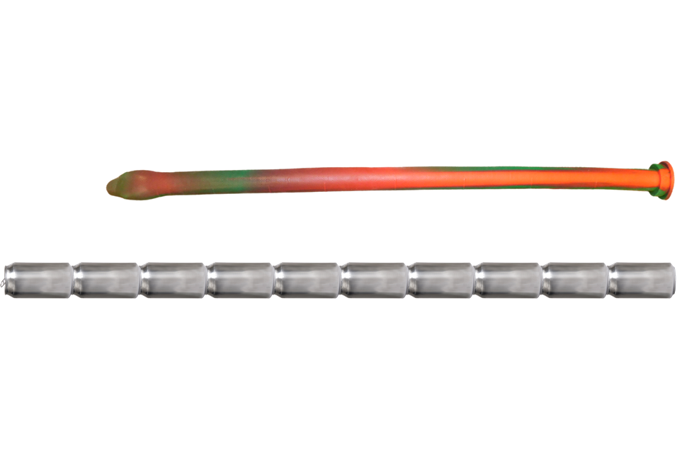 COLON SNAKE Depth Training Platinum Silicone Dildo