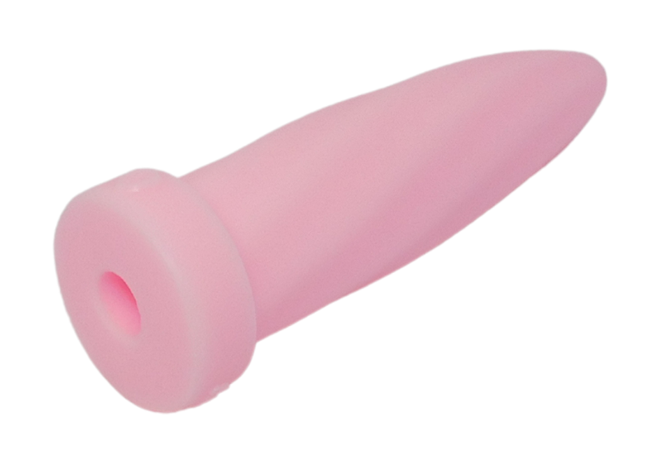 American Twist, in Pastel Pink. Toy is bullet-shaped, with a slight twisting ripple along the length. Vac-u-lock compatible.