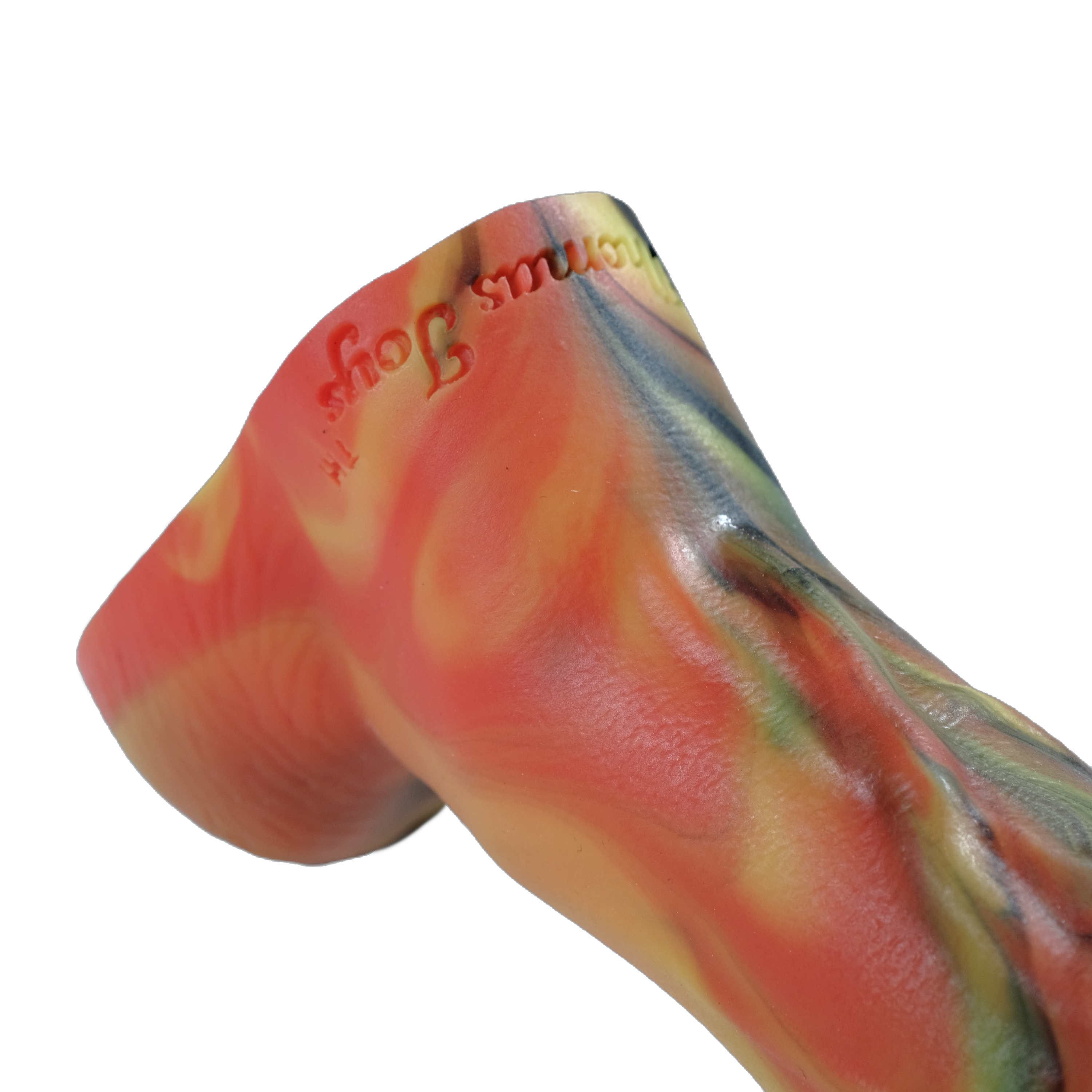 Close-up of the John Thomas Toys logo at the base of the shaft.