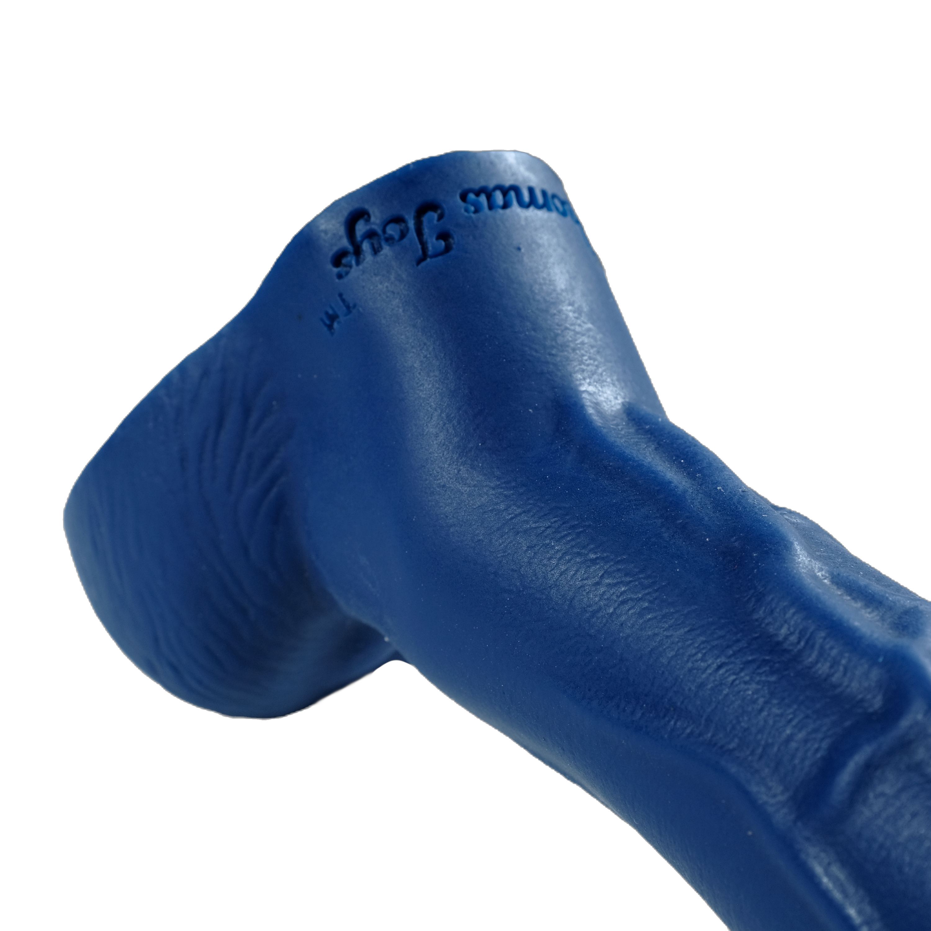 Close-up of the John Thomas Toys logo at the base of the shaft.