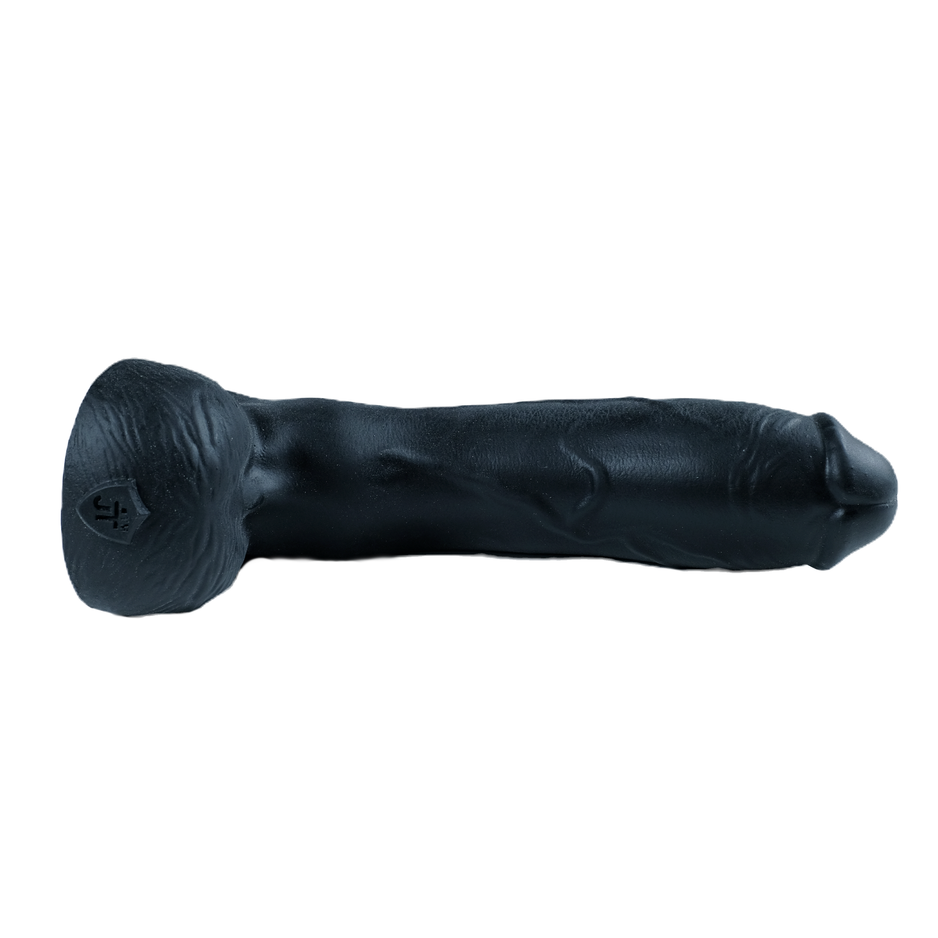 Brutus, in Black, laid down and showing the balls.