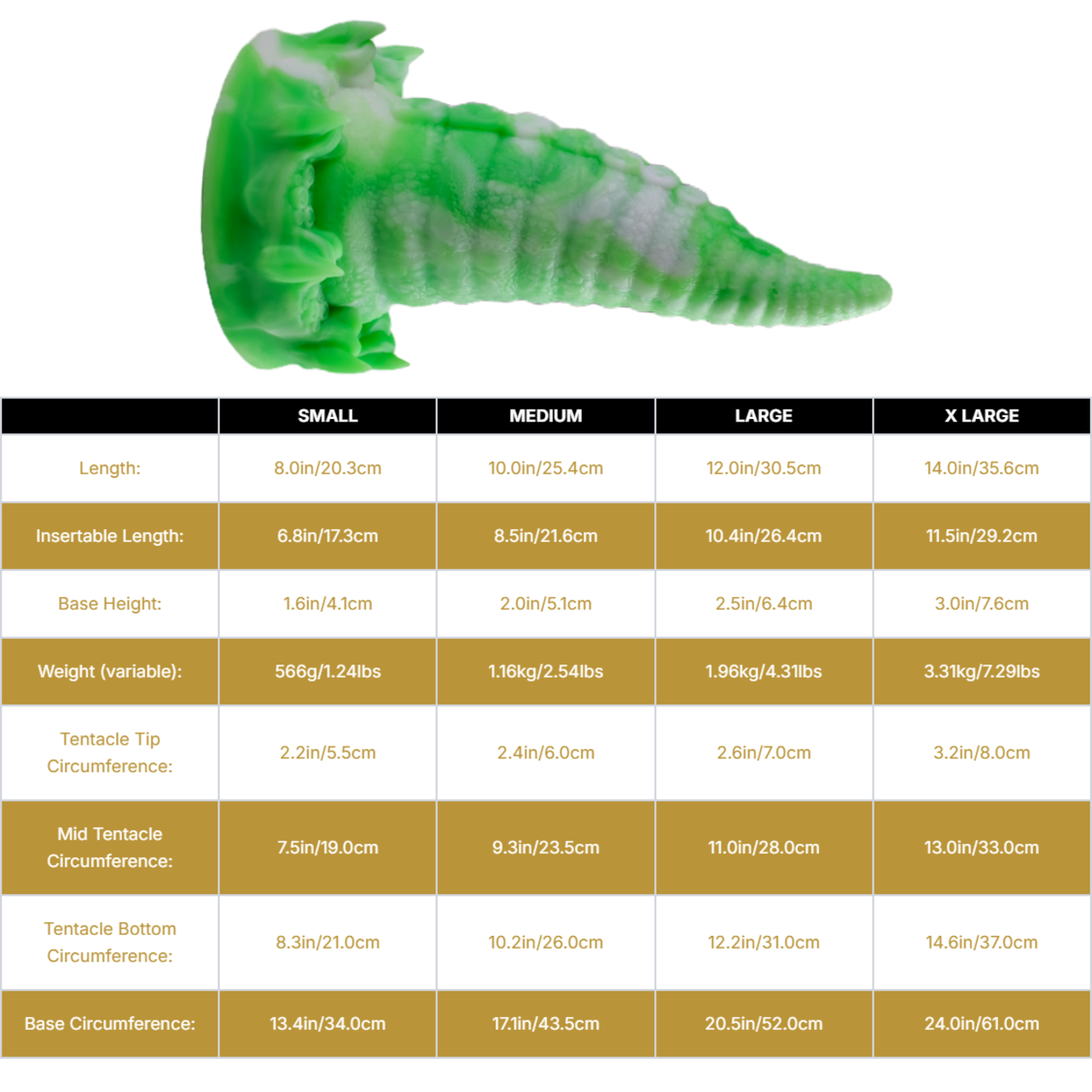 CEPHALOPOD'S REVENGE Platinum Silicone Dildo