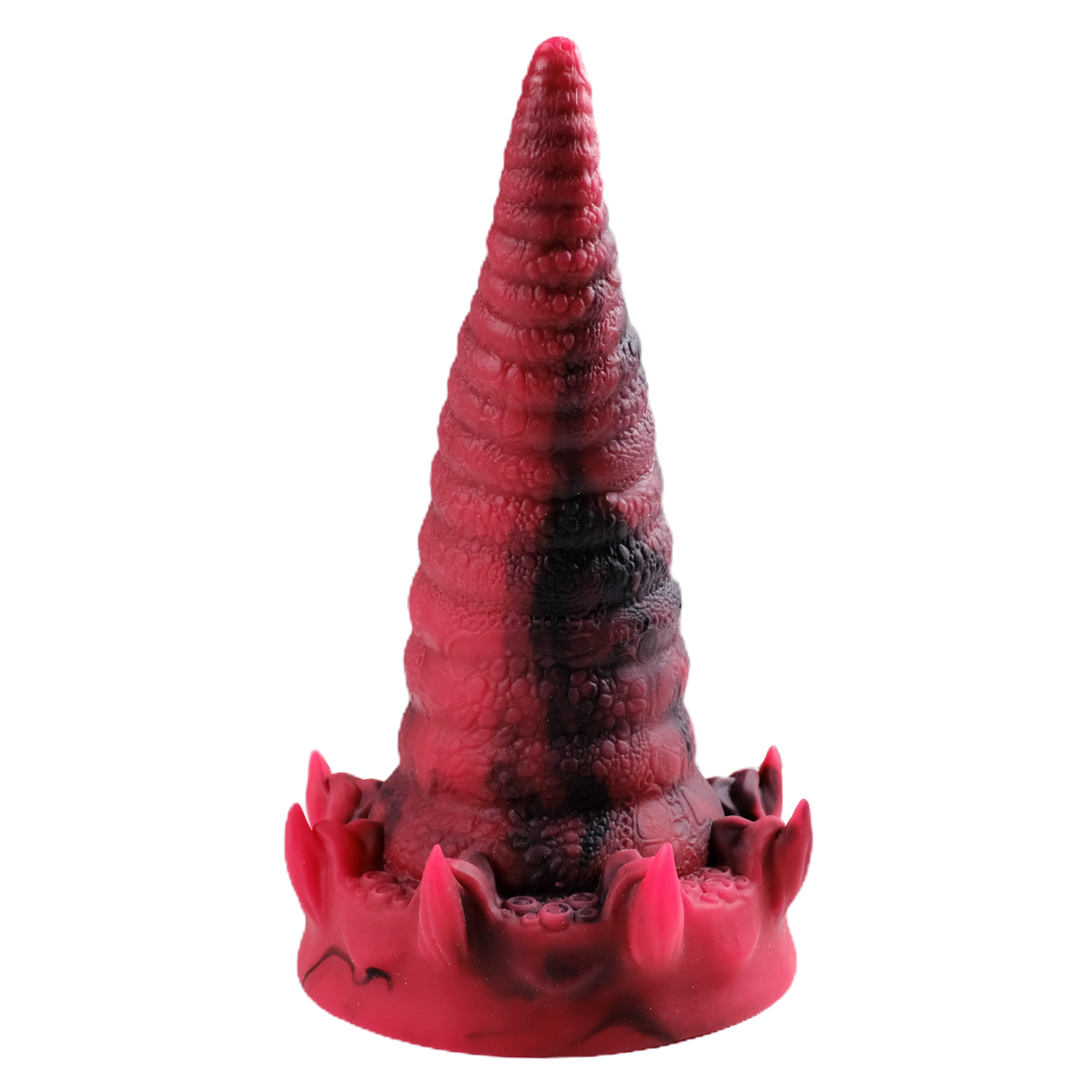 Cephalopod's Revenge, in Rage (a black and red fusion). Image shows whole product, with the suckers facing away from you.