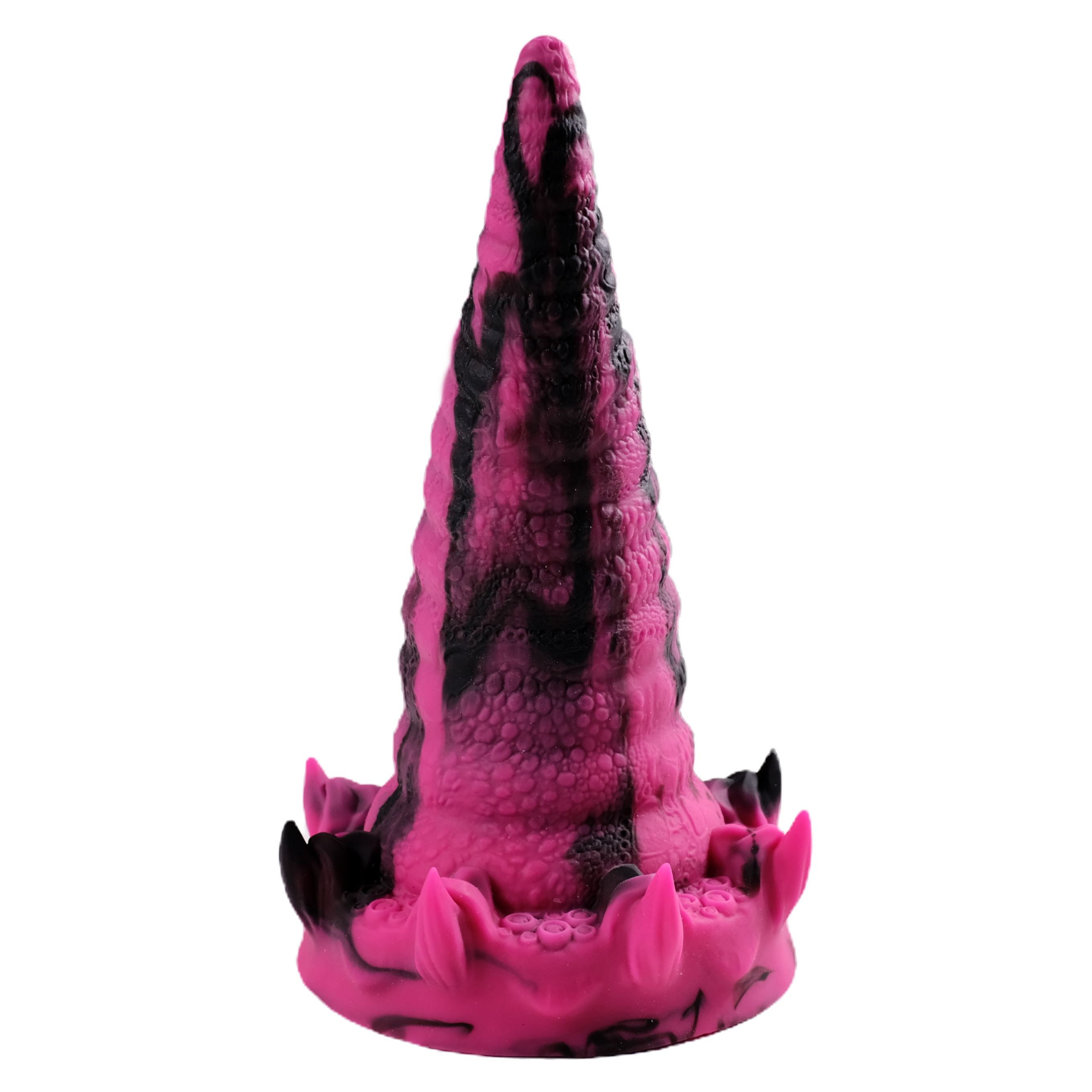 Cephalopod's Revenge, in Pink Embers (a black and pink fusion). Image shows whole product, with the suckers facing away from you.