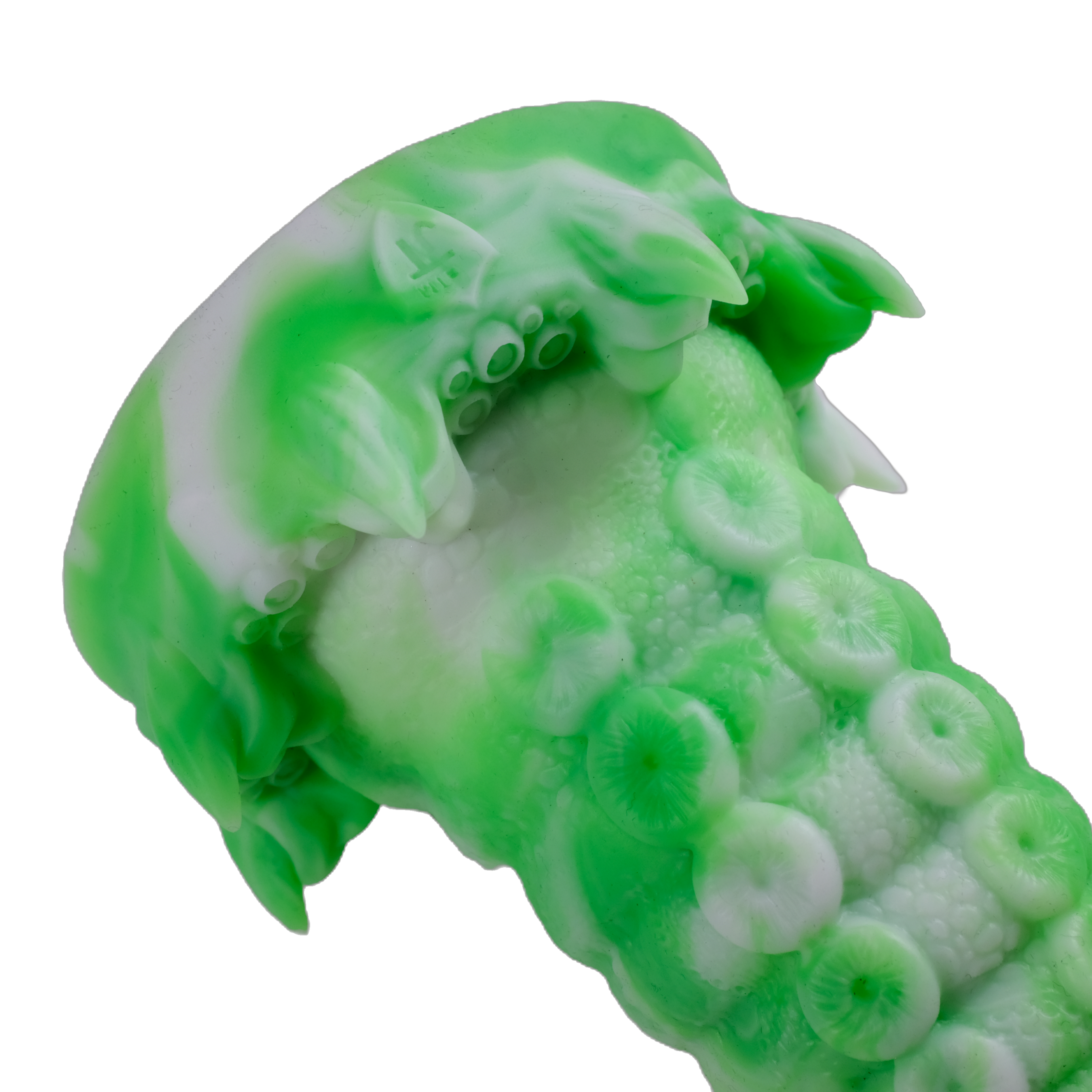 Close-up of the base, in Alba Mint.