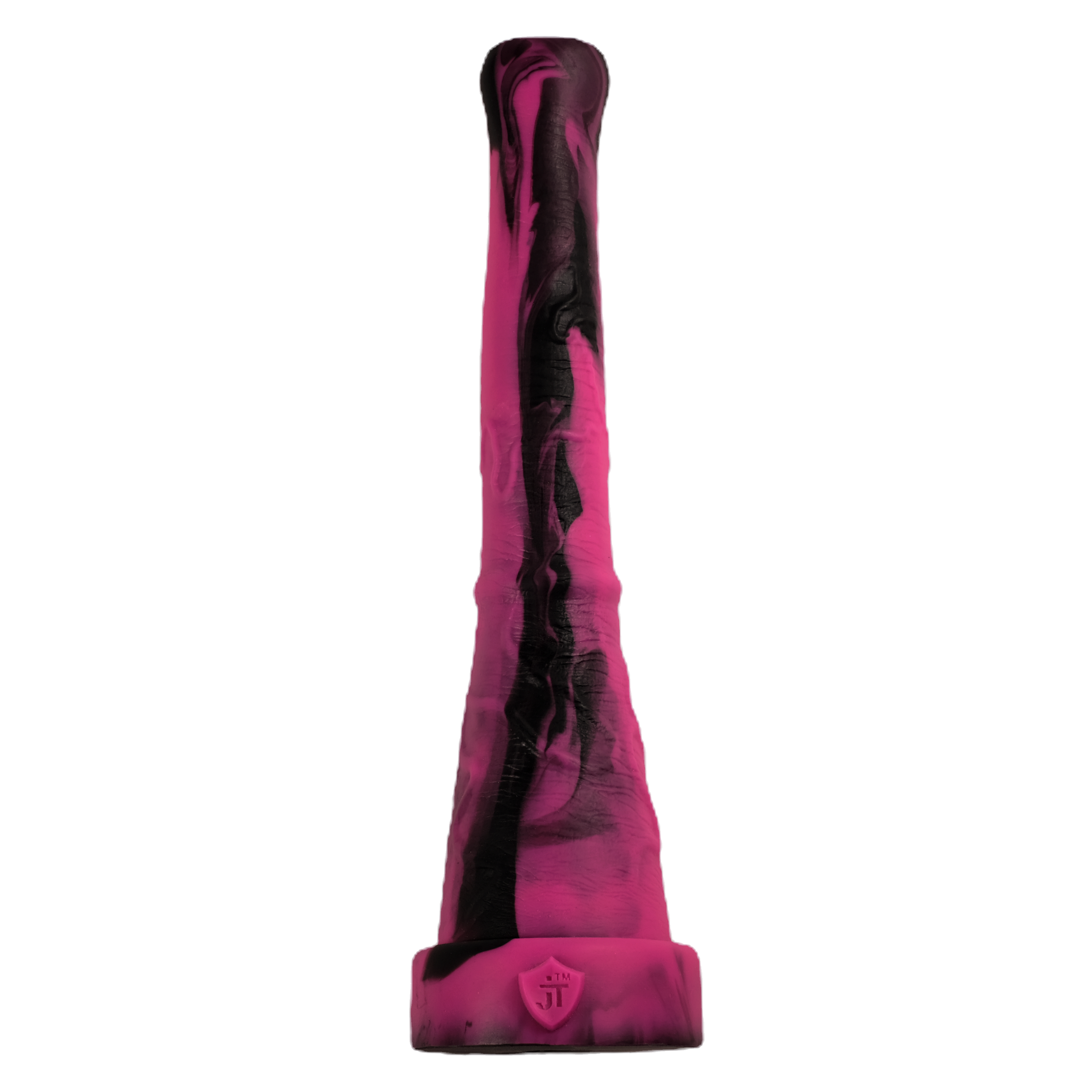 Donkey dong in Pink Embers (a pink and black fusion). A realistic horse depth trainer dildo.