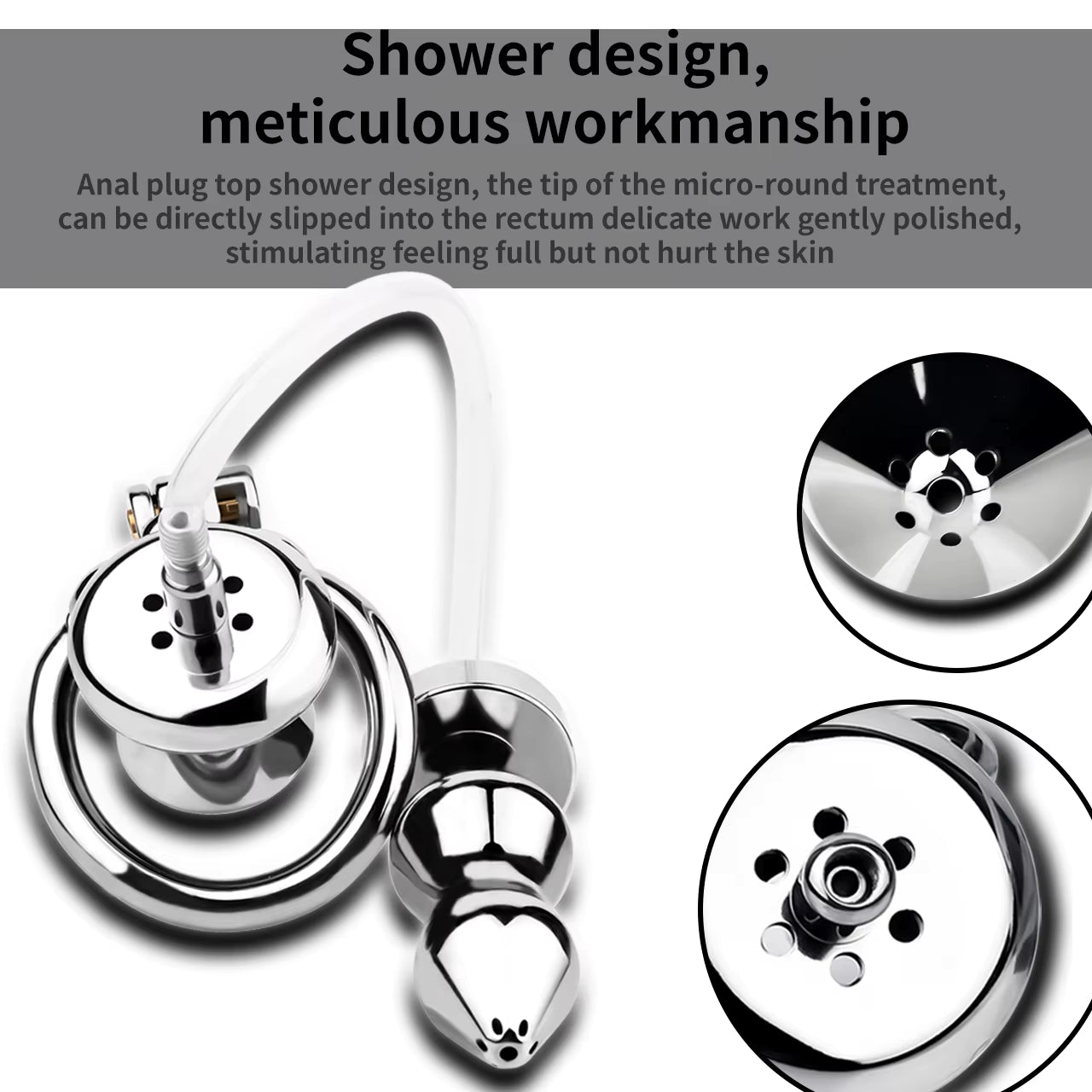 Faltrex Gorge Flat Profile Metal chastity cage - with attachments