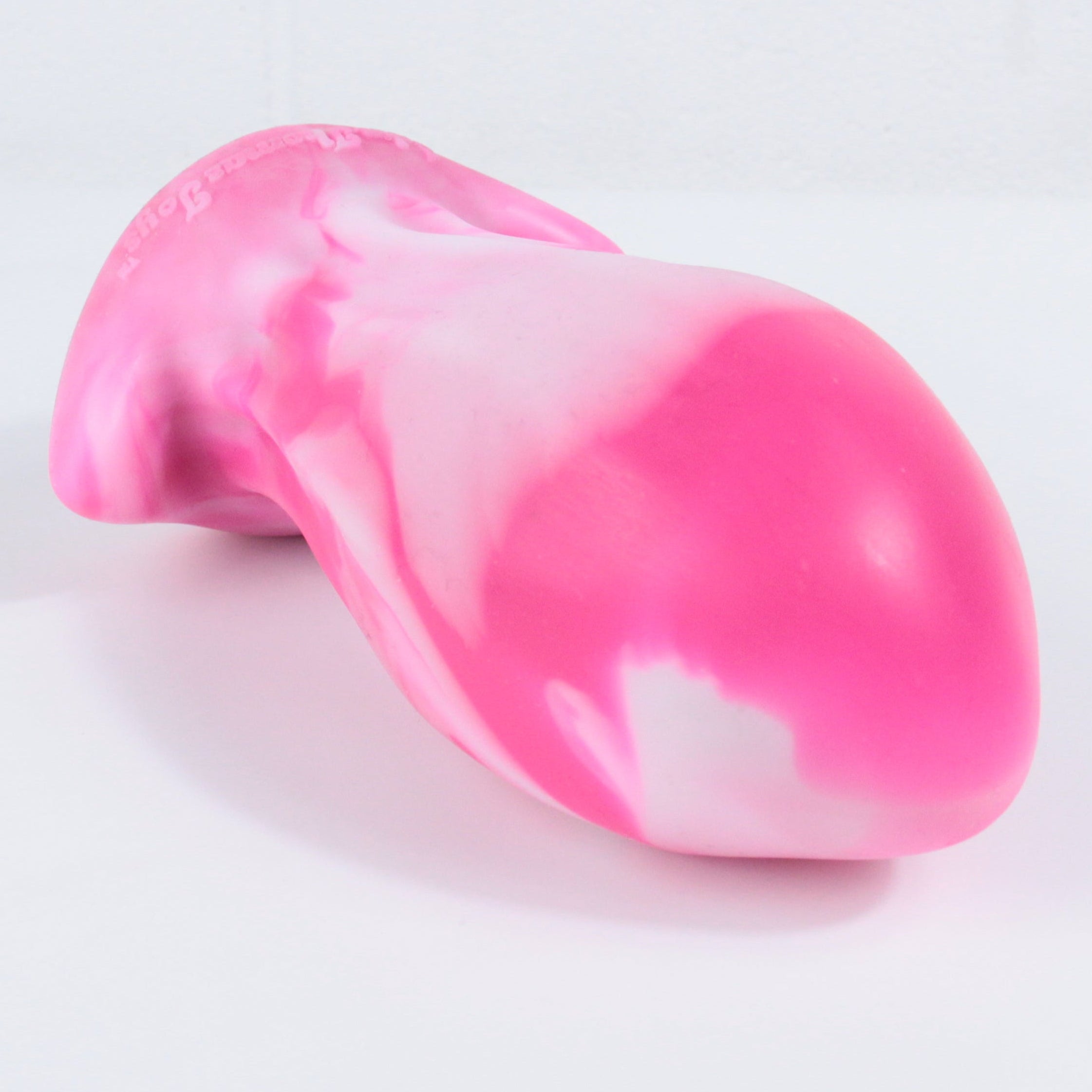 PULLED LUMP Platinum Silicone Dildo