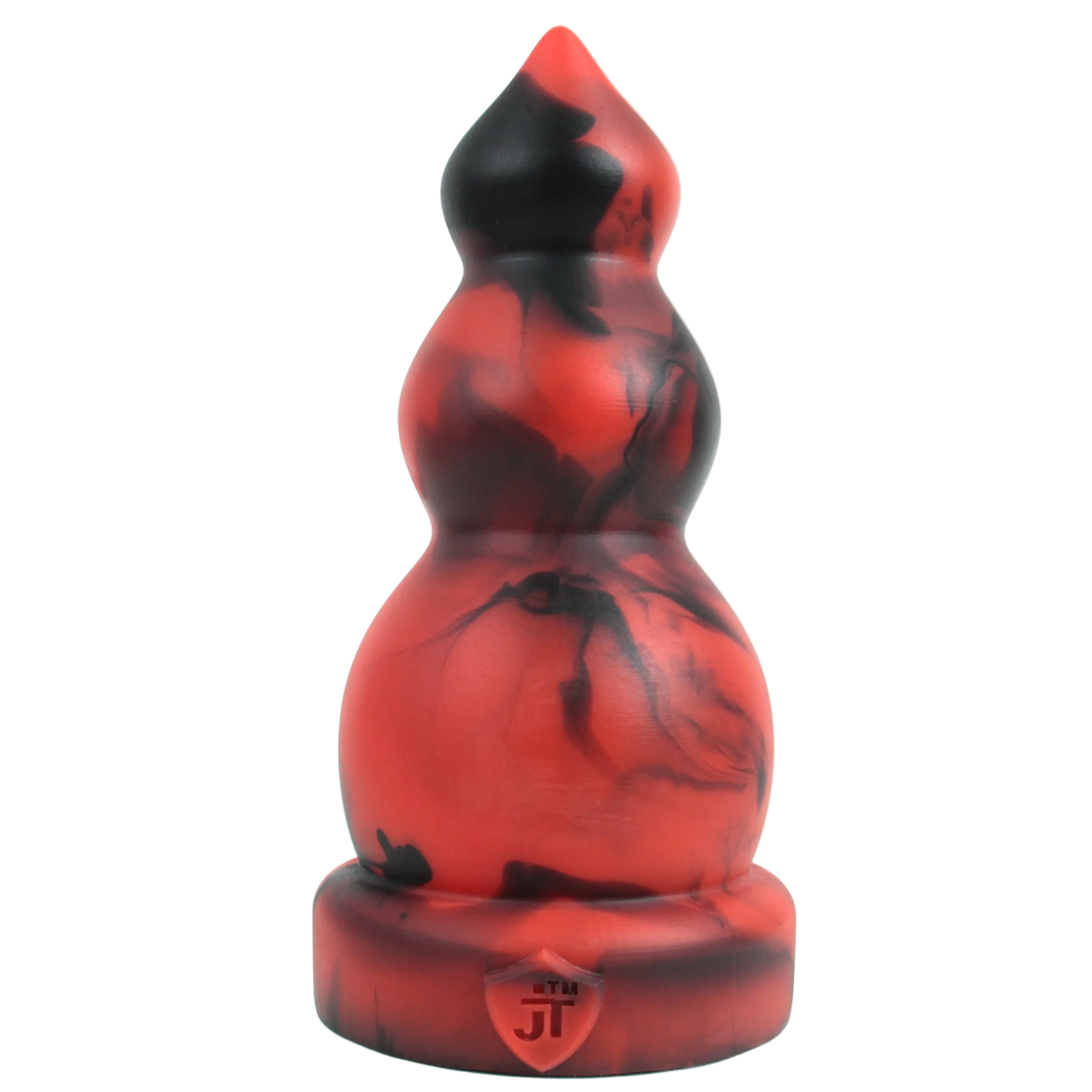 Bobbels - a three-tiered anal stretcher with a gradual increase in girth. Rage (Red and Black fusion).