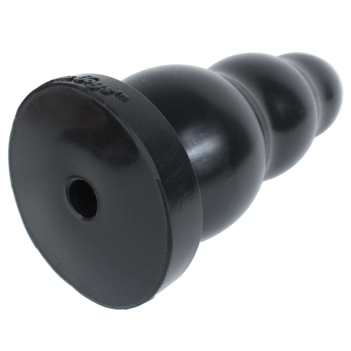 Boulie (black) on a flat surface, showing the vac-u-lock compatible hole at the base.