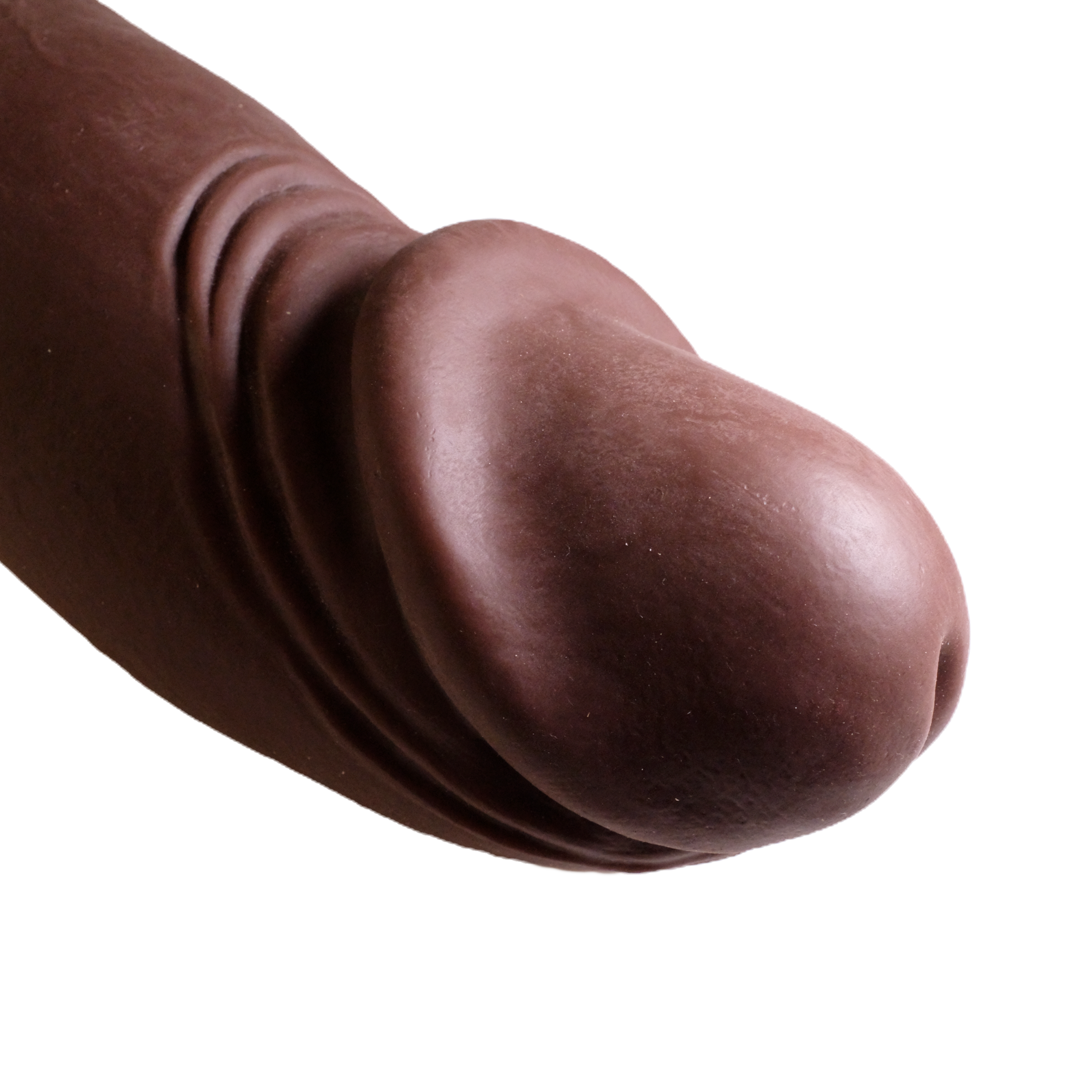 Head and glans of Lars, in Espresso Brown.