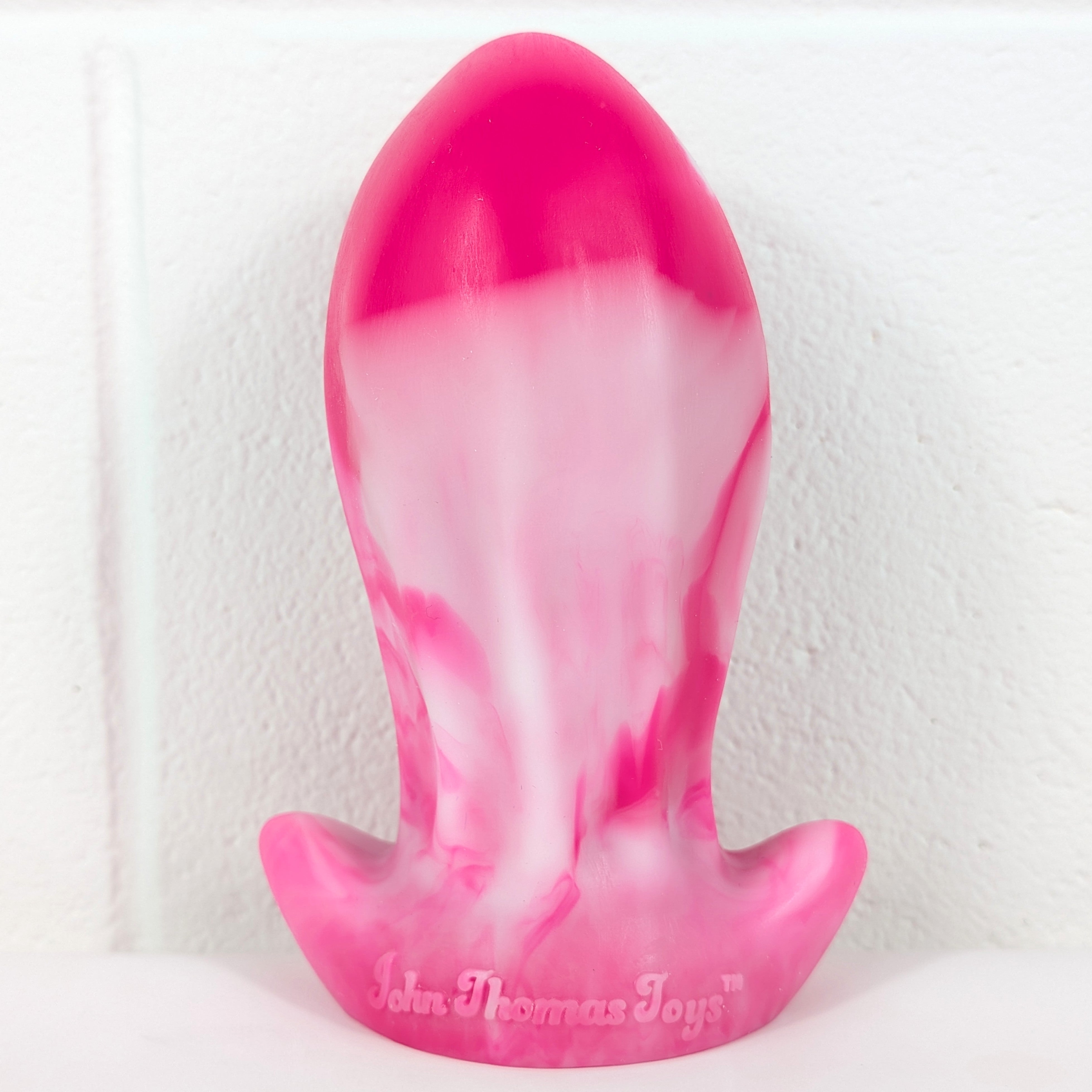 PULLED LUMP Platinum Silicone Dildo