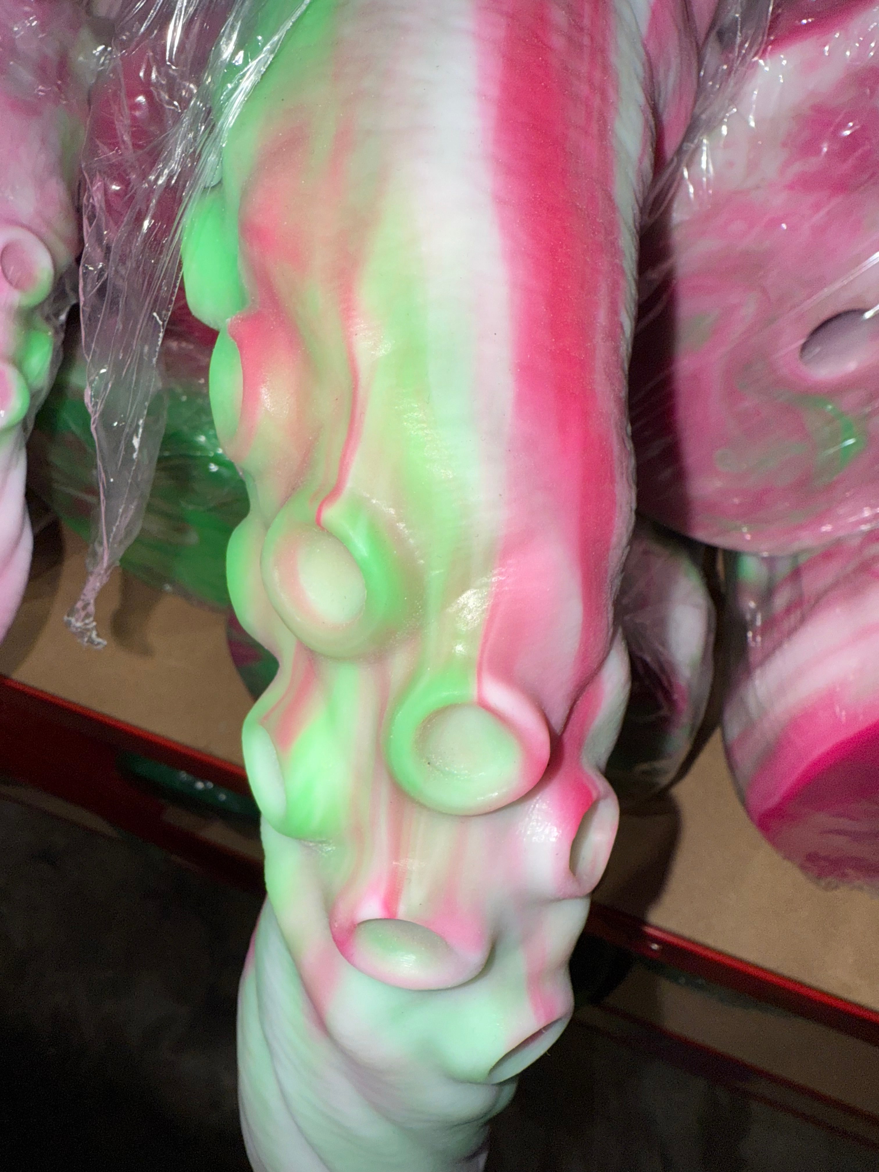 Pink White and Green