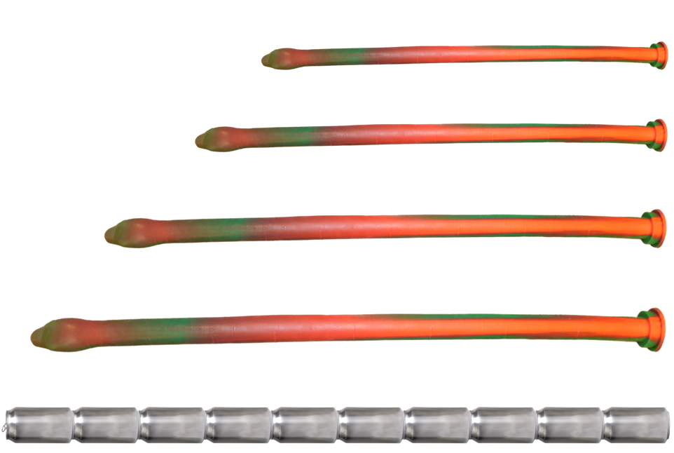 COLON SNAKE Depth Training Platinum Silicone Dildo - CLEARANCE