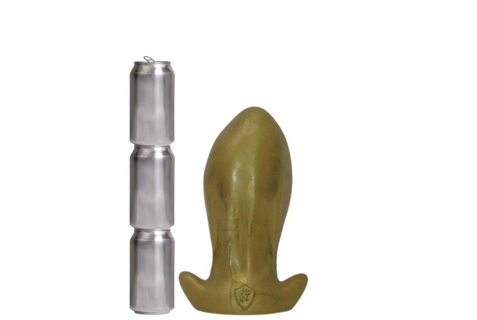PULLED LUMP Platinum Silicone Dildo