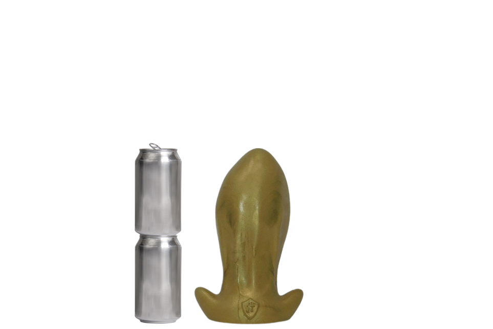 PULLED LUMP Platinum Silicone Dildo
