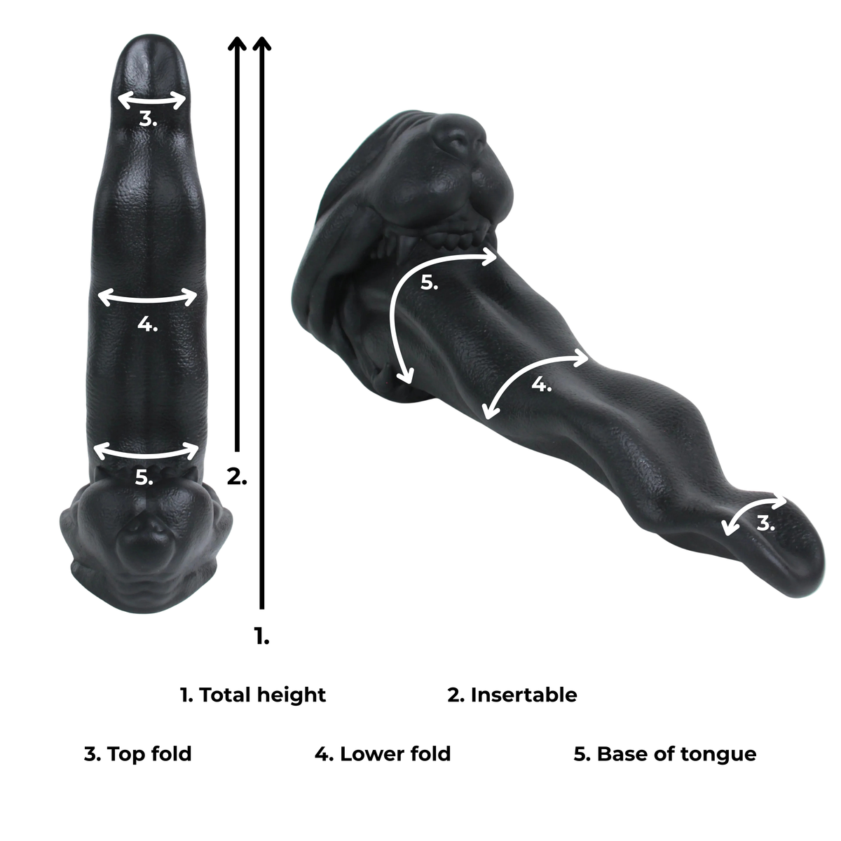 The BEAST OF BODMIN - Platinum Silicone Dildo