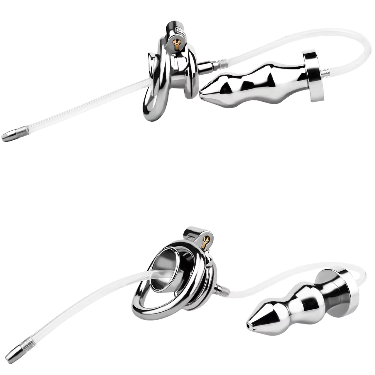 Faltrex Gorge Flat Profile Metal chastity cage - with attachments