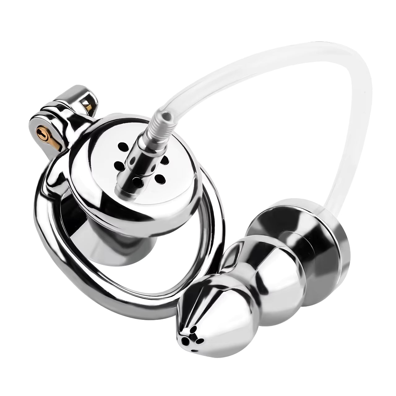 Faltrex Gorge Flat Profile Metal chastity cage - with attachments