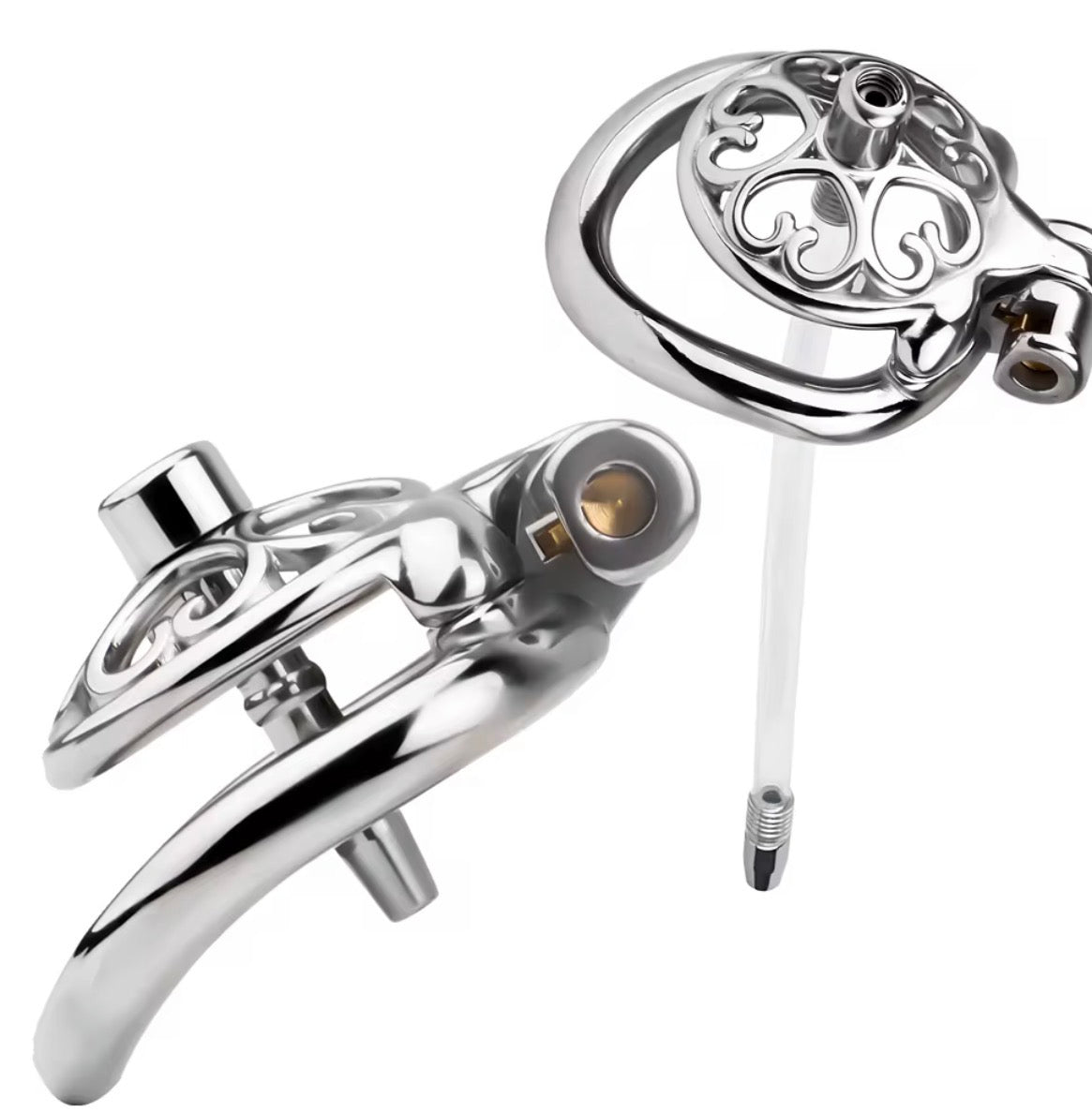 Faltrex Heart Profile Metal chastity cage - flat profile