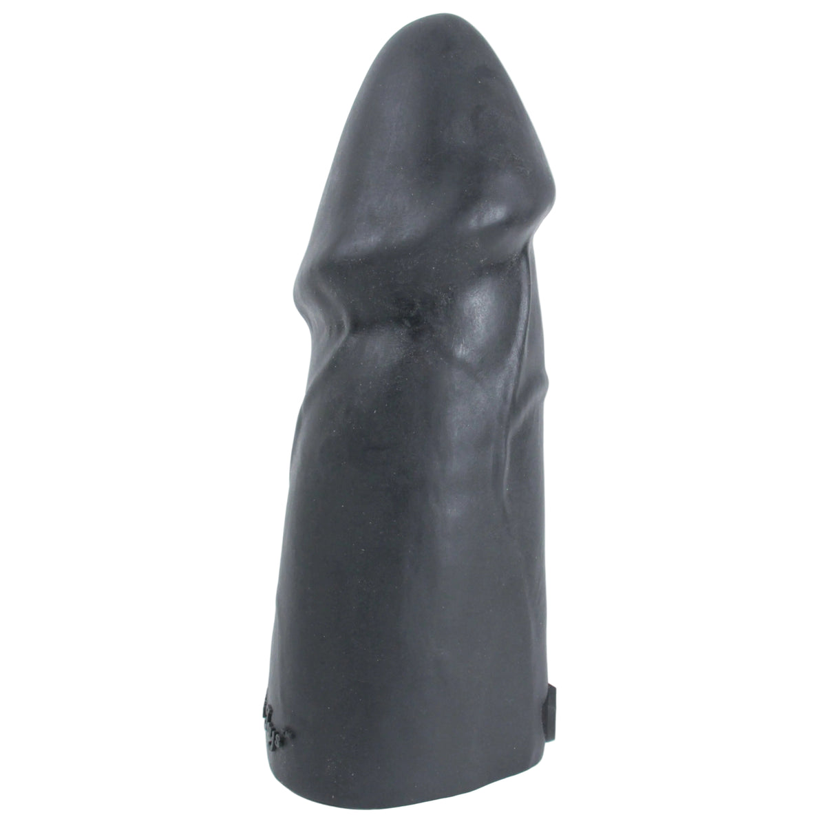 Side profile of Master in Black. The veins on the shaft are illuminated by the light.

Your new toy will appear matte when it first arrives due to the non-stick power we use while your toy is in protective packaging. Wash your toy thoroughly before use to remove the powder, and it will become glossy.