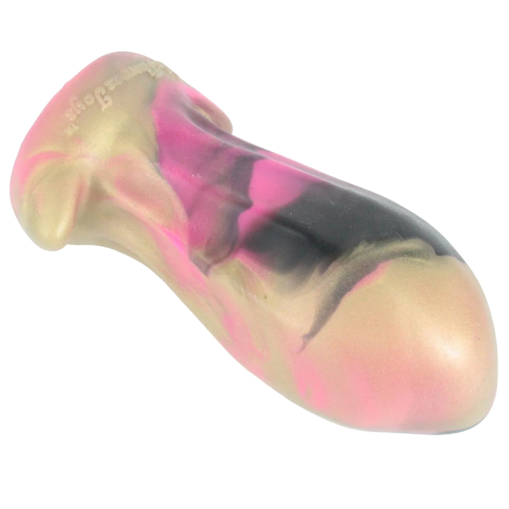 PULLED LUMP Platinum Silicone Dildo
