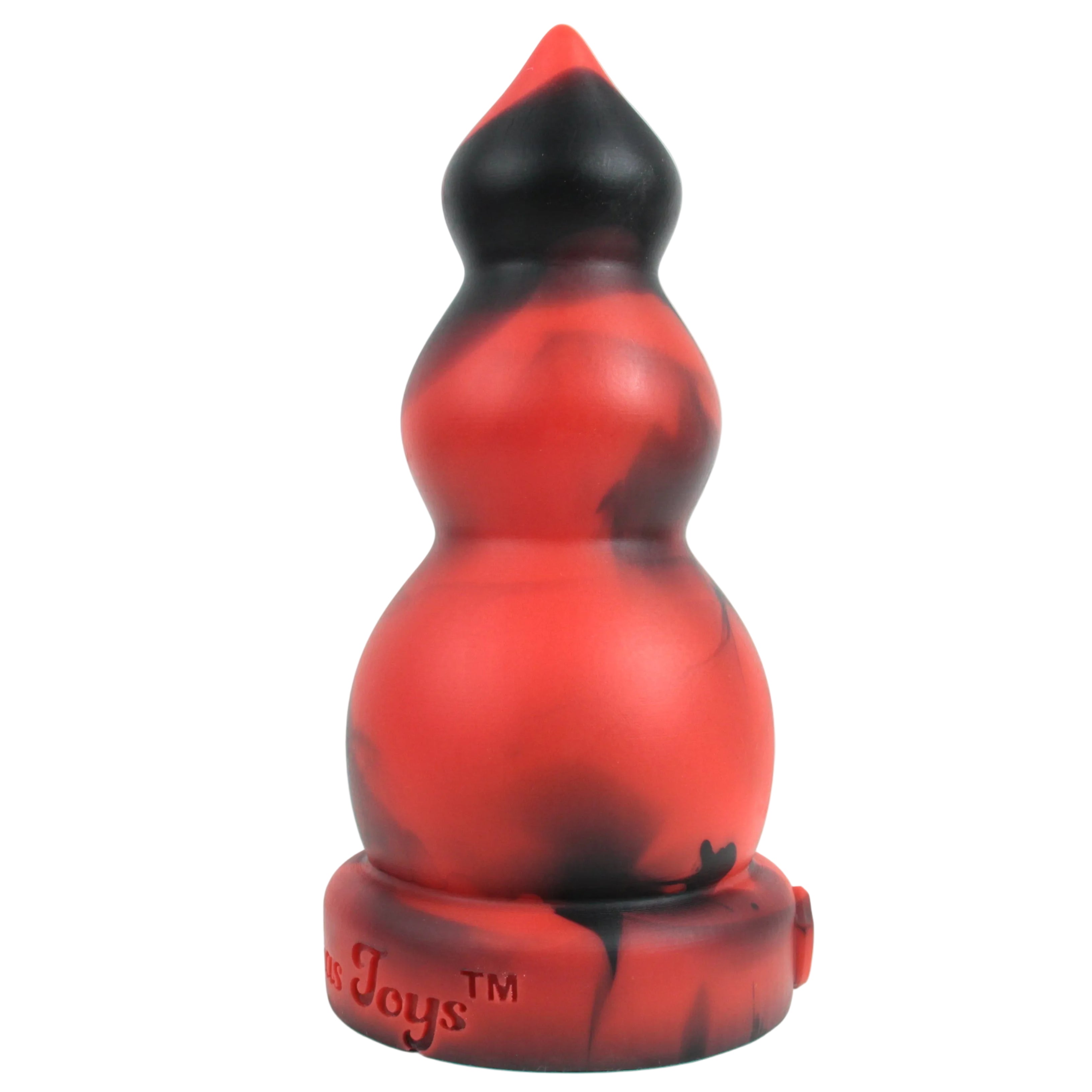 Bobbels - a three-tiered anal stretcher with a gradual increase in girth. Rage (Red and Black fusion).