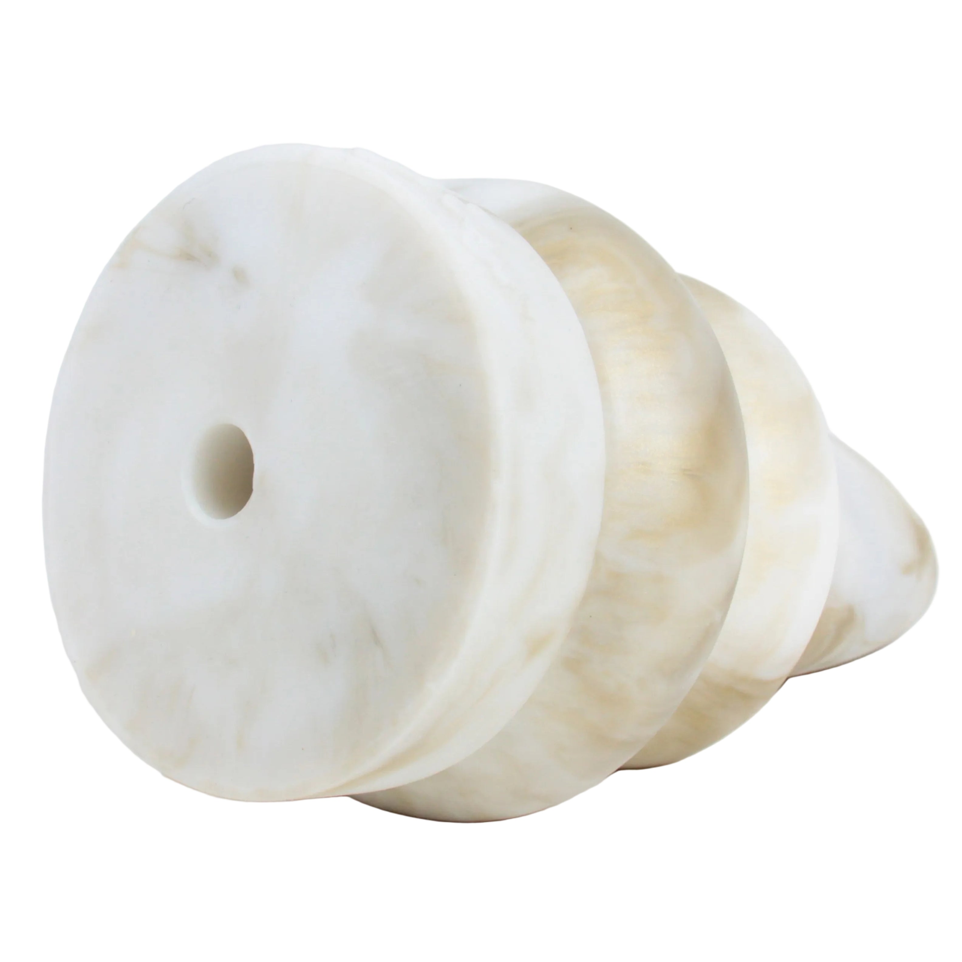 Hungry Hole (previously known as The Challenge), in Snow Queen (White and Metallic Gold). This toy is vac-u-lock compatible.