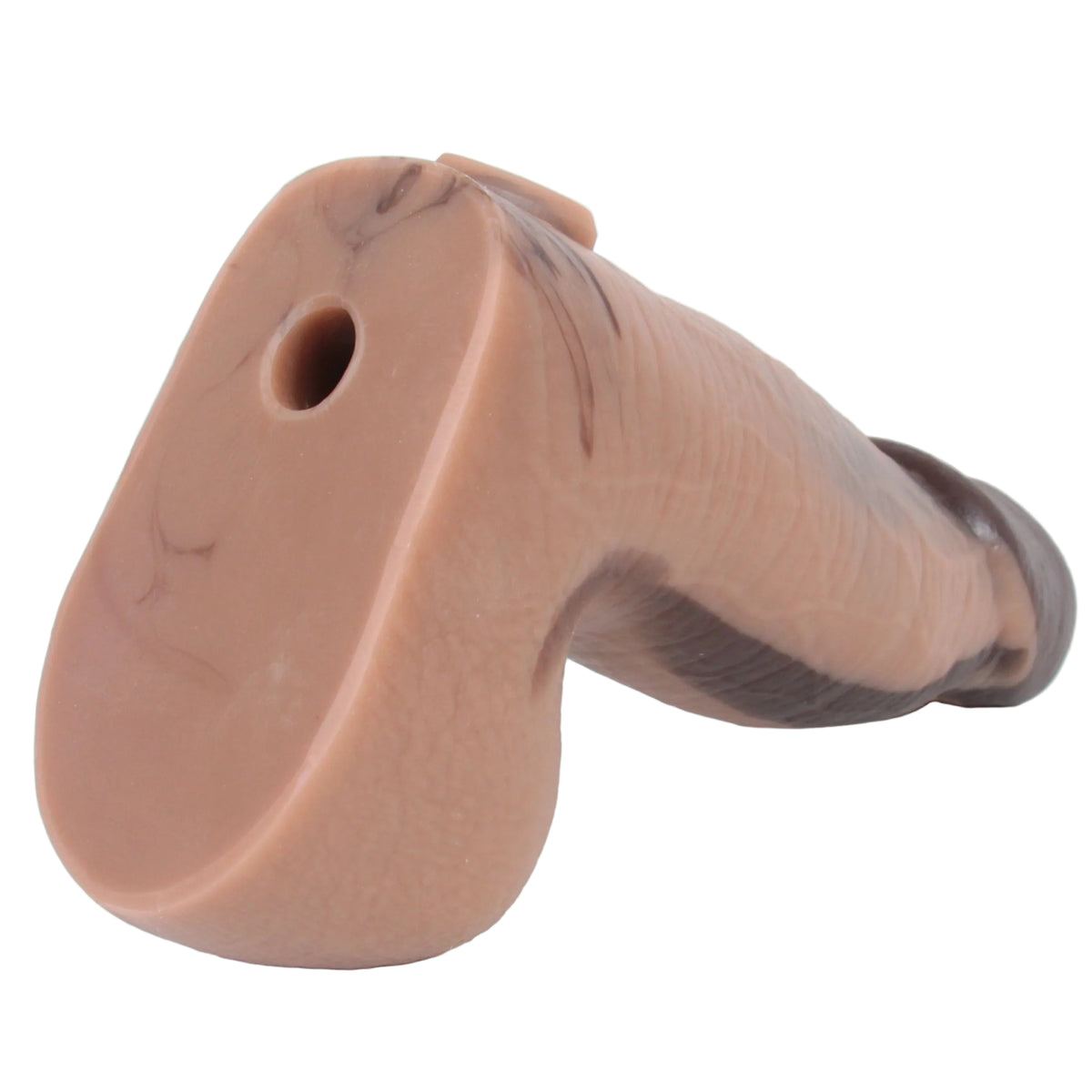 John's Tackle by John Thomas Toys features a vac-u-lock compatible hole at the base of the toy, for added stability when used with compatible accessories.