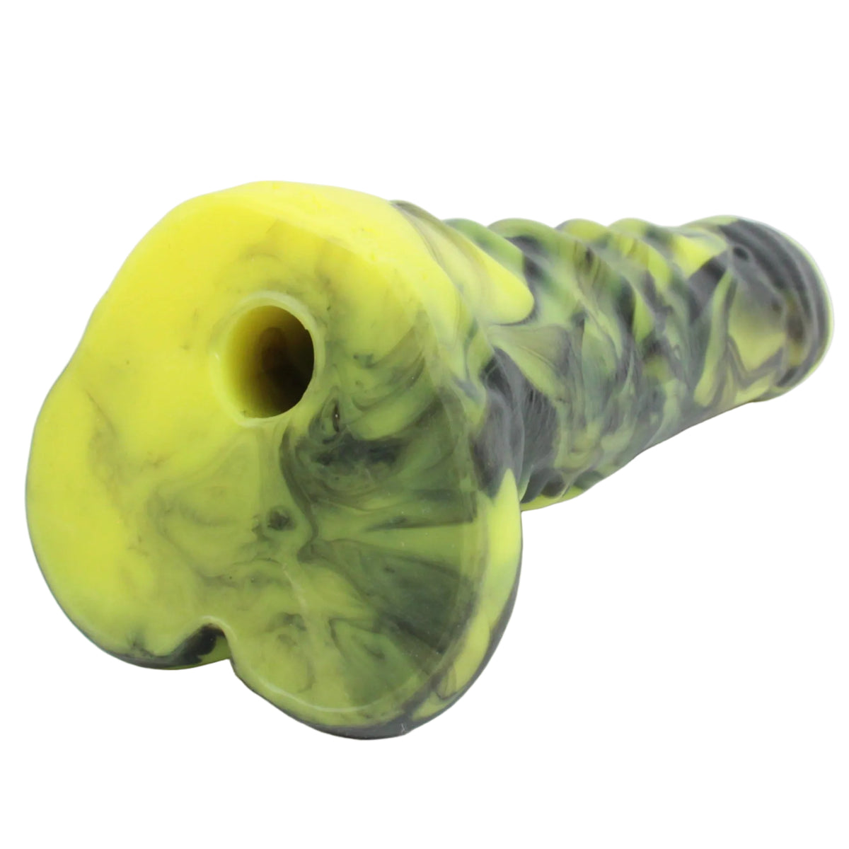 Predator by John Thomas Toys features a vac-u-lock compatible hole at the base of the toy, for added stability when used with compatible accessories.