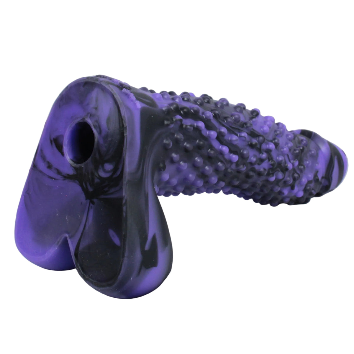 Knobby (previously known as Rude Boi) by John Thomas Toys features a vac-u-lock compatible hole at the base of the toy, for added stability when used with compatible accessories.