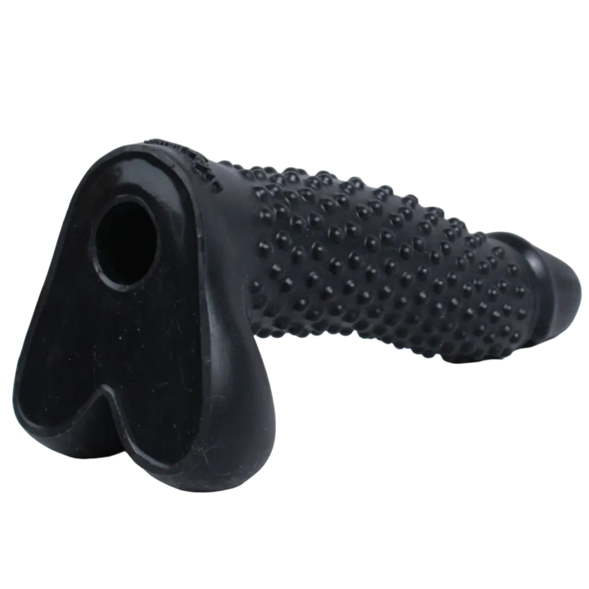 Knobby (previously known as Rude Boi) by John Thomas Toys features a vac-u-lock compatible hole at the base of the toy, for added stability when used with compatible accessories.