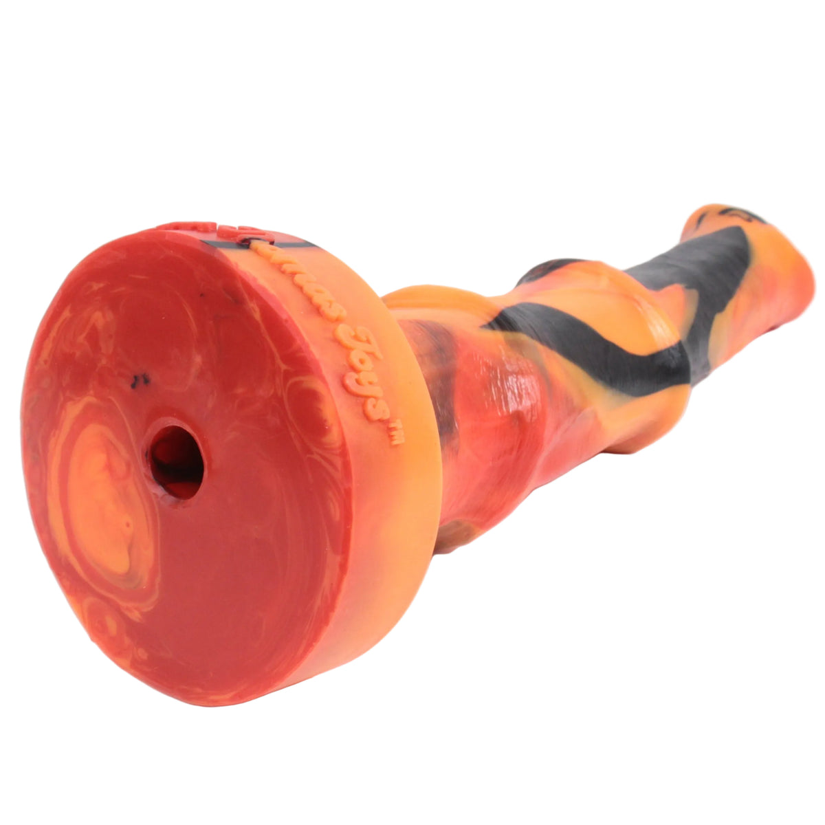 Italian Stallion by John Thomas Toys features a vac-u-lock compatible hole at the base of the toy, for added stability when used with compatible accessories.