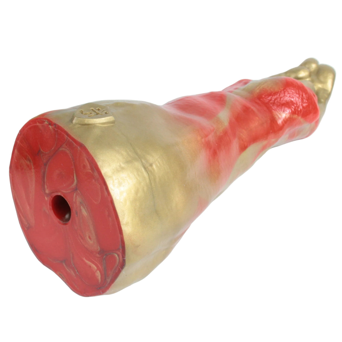 Hungry Hand by John Thomas Toys features a vac-u-lock compatible hole at the base of the toy, for added stability when used with compatible accessories.