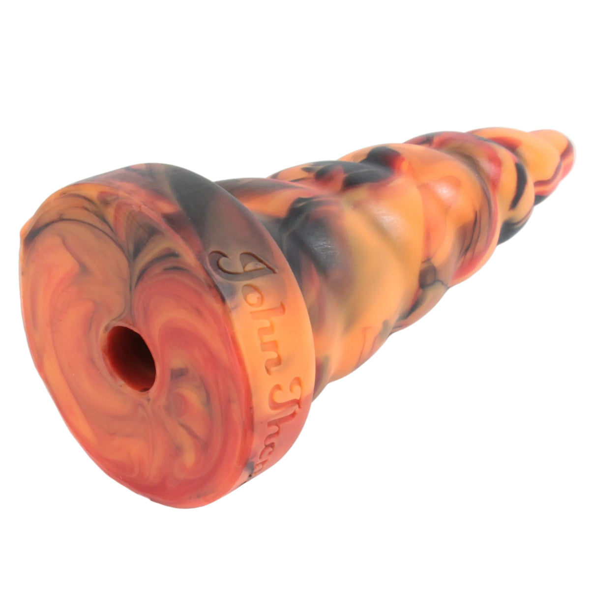 Curly Twirly by John Thomas Toys features a vac-u-lock compatible hole at the base of the toy, for added stability when used with compatible accessories.
