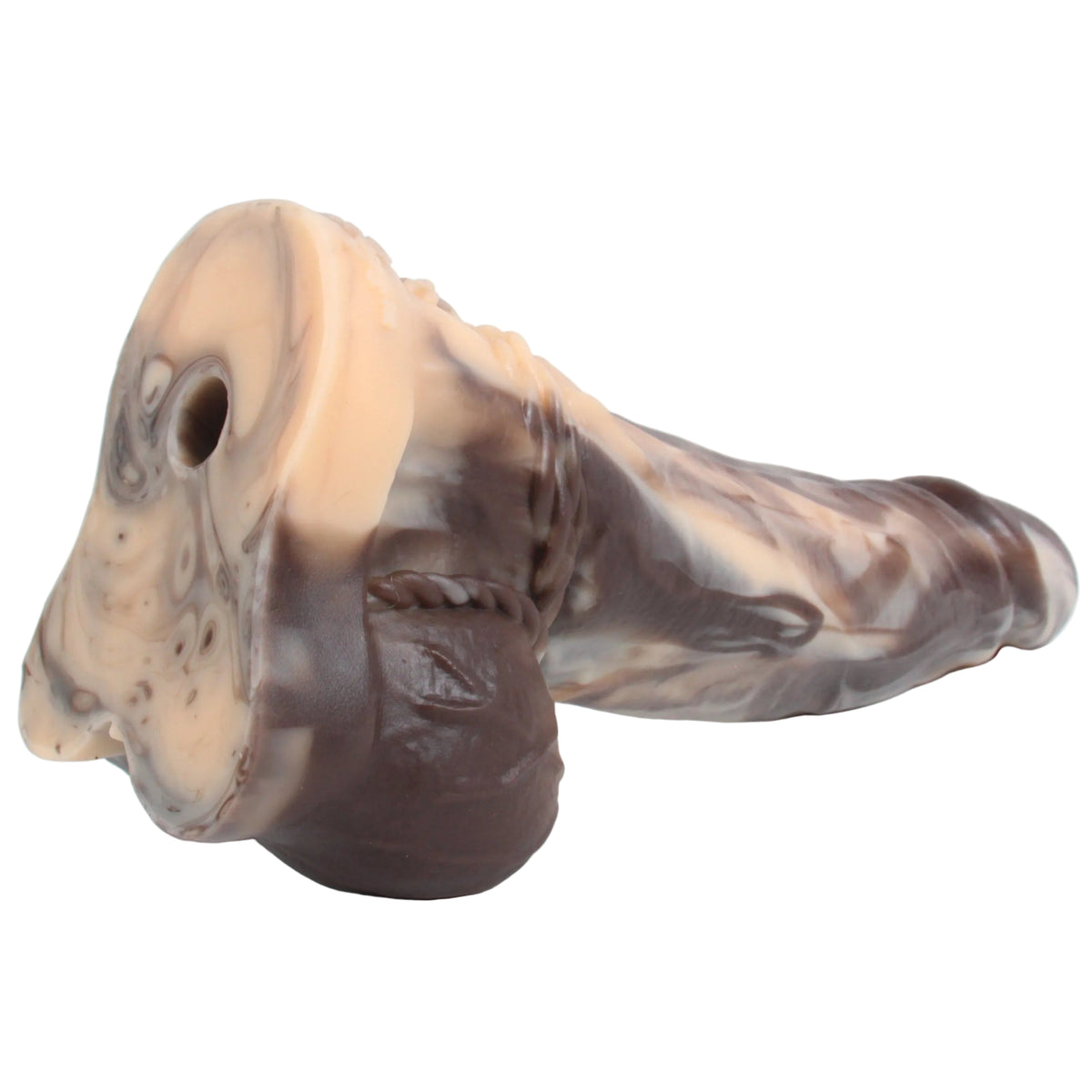 Scally Wag's vac-u-lock compatible hole at the base of the toy.